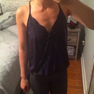 NWOT LOVE ON A HANGER Navy Blue Top S